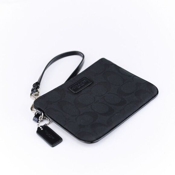 NWT Coach Parker Wristlet Wallet Case Black Signature - Picture 6 of 8